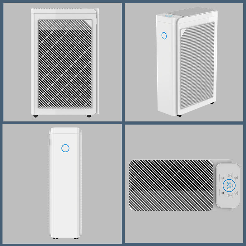 Save space by leaning against the wall Home Large Area Air Purifier Air quality monitoring manufacture