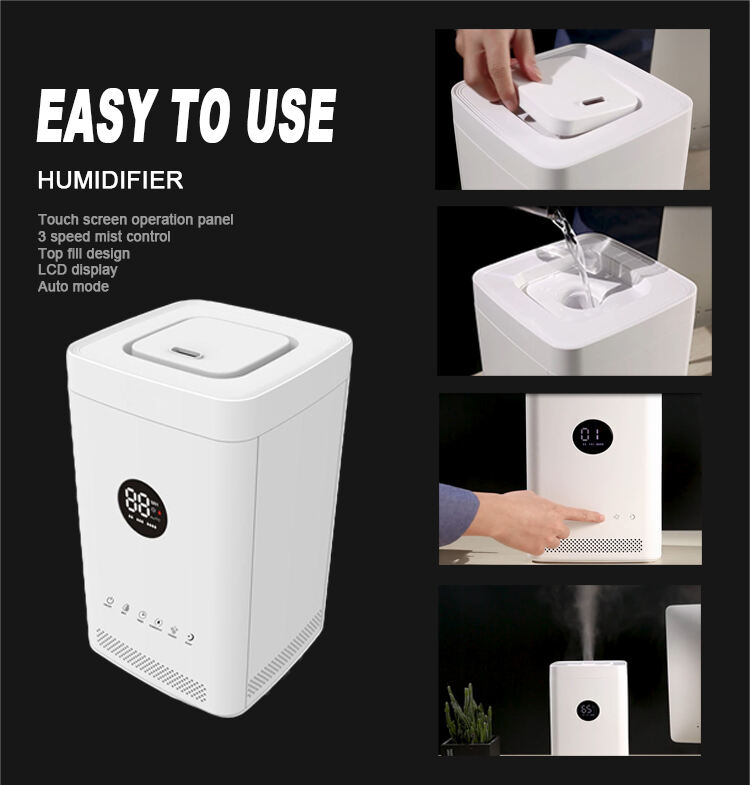 Wholesale 3.5L Air Humidifier Home White Abs Metal Household Ultrasonic Atomizing Room Humidifier manufacture