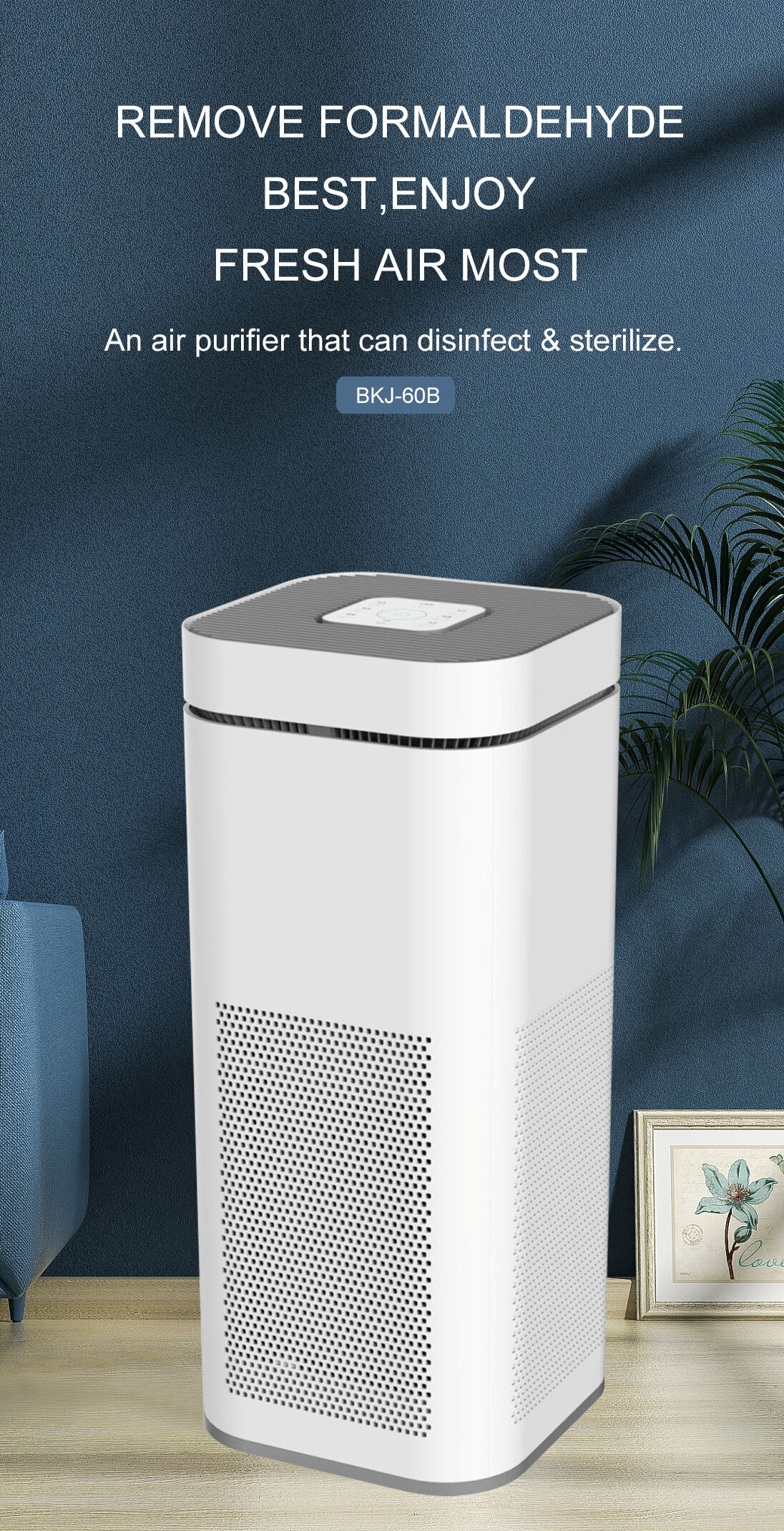 New Arrival  Multifunctional  Rotating head with larger purification area air purifier household details