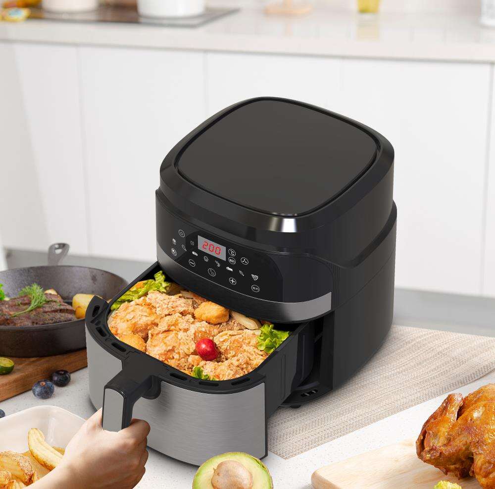 5.5L multifunction restaurant compact smart touch screen display air fryers electric air fryer without oil factory