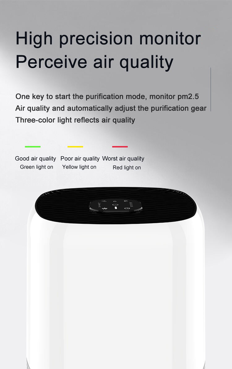 Visible Air Quality By Color Desk Uv Table Top Hepa 13 Planter Odm Oem Air Cleaner Anion Portable Air Purifier factory
