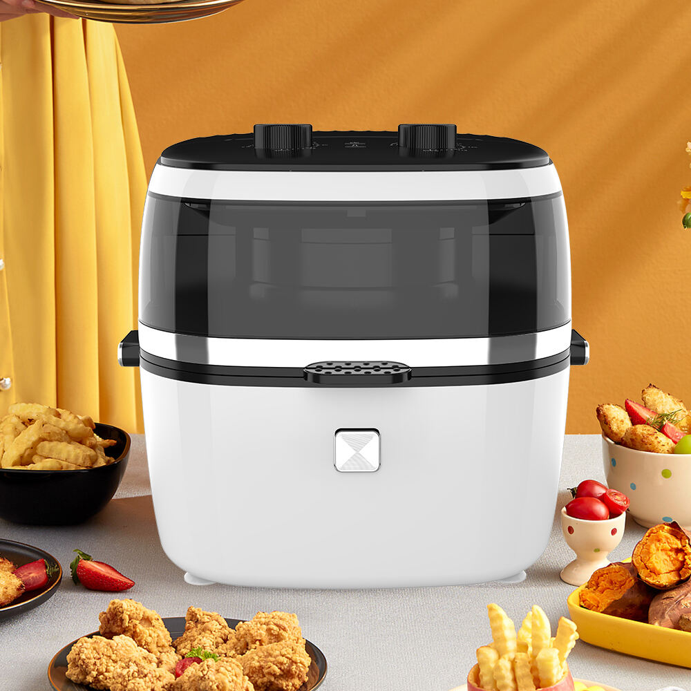 Visual Air Fryer Large Capacity Deep Frying Pan Automatic Stir-fry Chips Machine 6.5L Oven Air Fryer factory