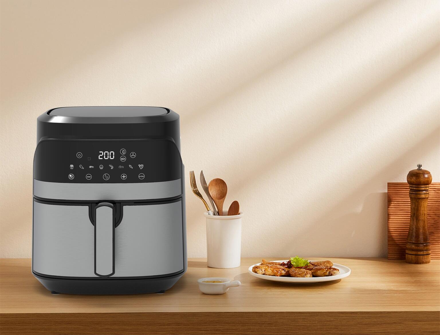 5.5L smart touch screen display no oil compact air fryers electric air fryer without oil manufacture