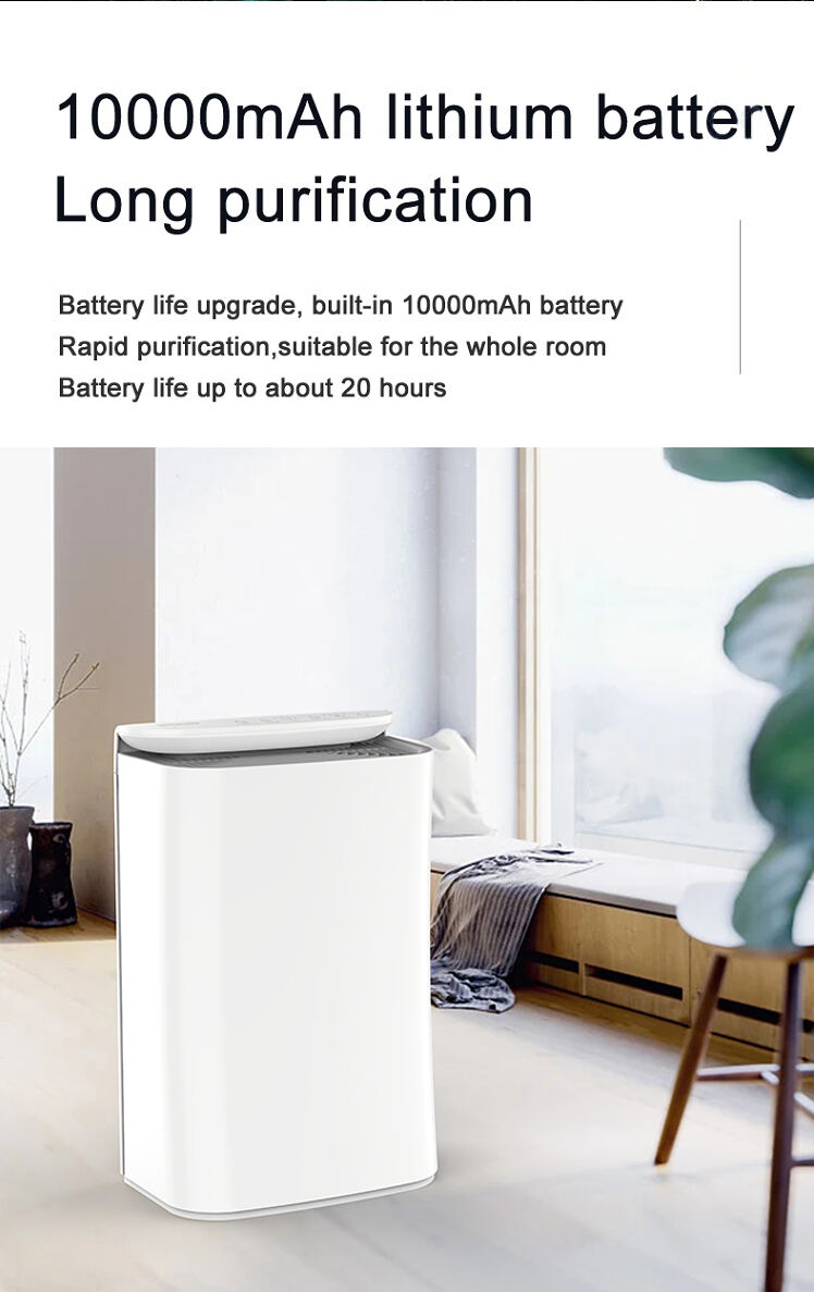 Minimalist Portable Digital display Touch screen Household Room Air cleaner Air Purifier details