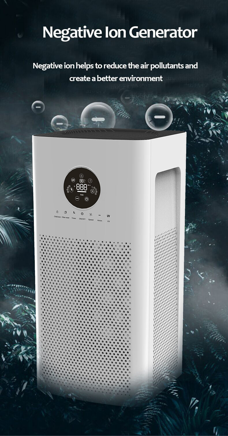 Oem Odm wholesale Mobile Household air purifier with anion uv Wifi manufacture
