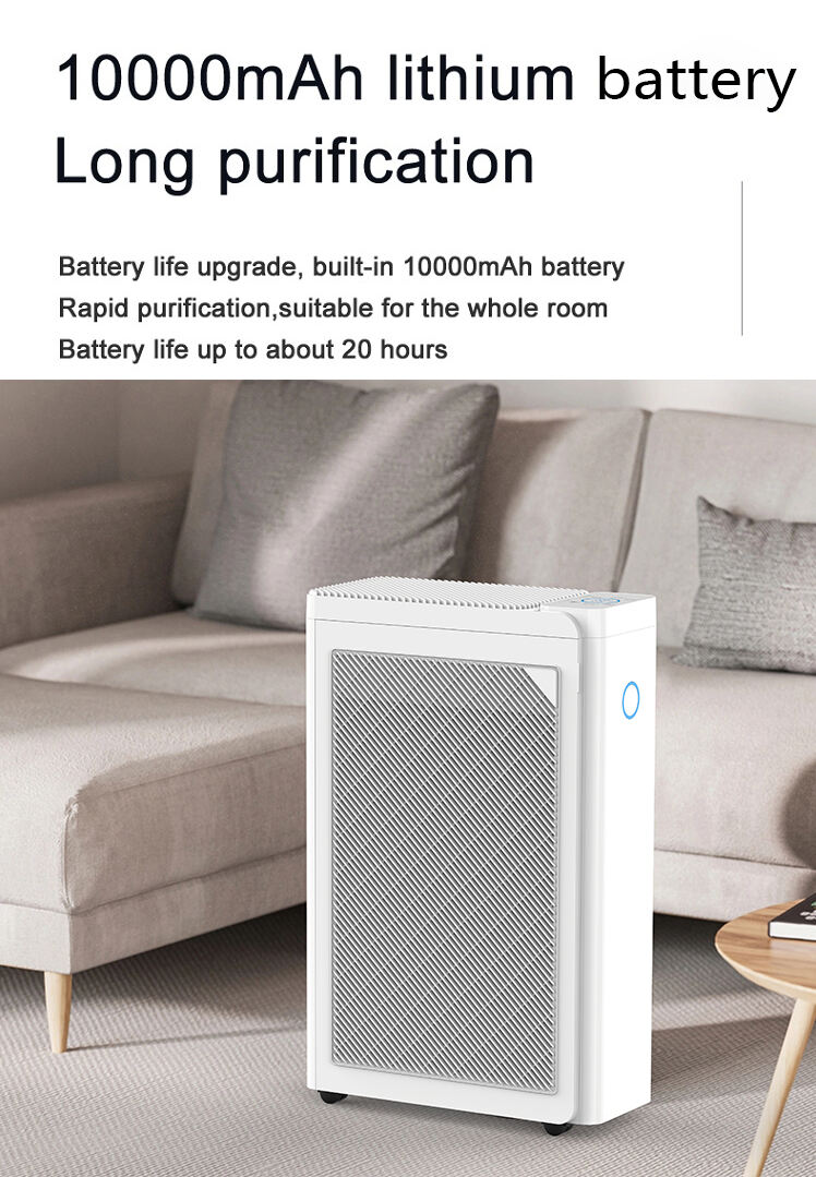 Save space by leaning against the wall Home Large Area Air Purifier Air quality monitoring details