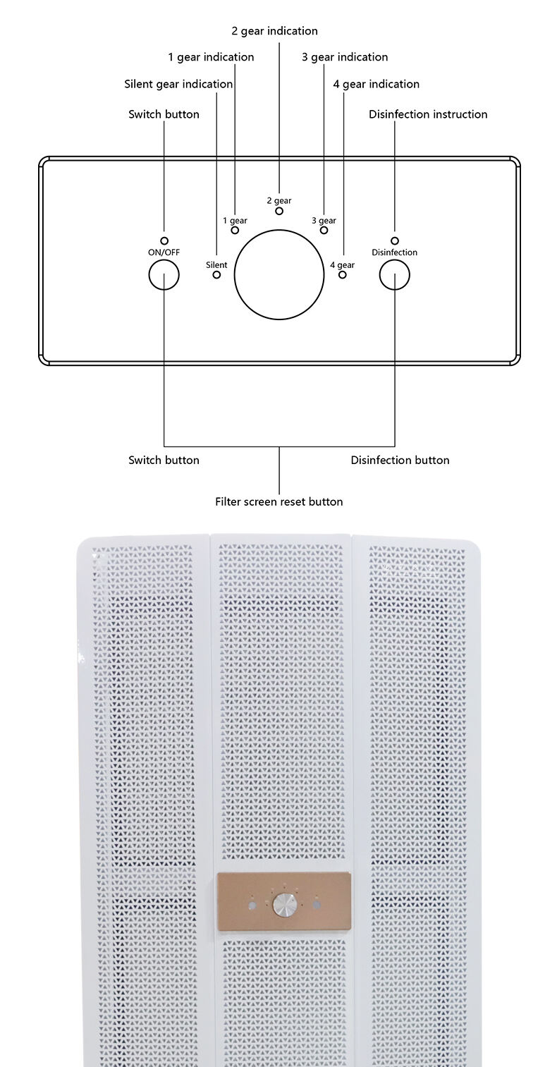 New Arrival Tuya Control Big Large Room Active Carbon Air Purifier Uv 1800Cadr H14 Hepa Commercial Air Purifier details