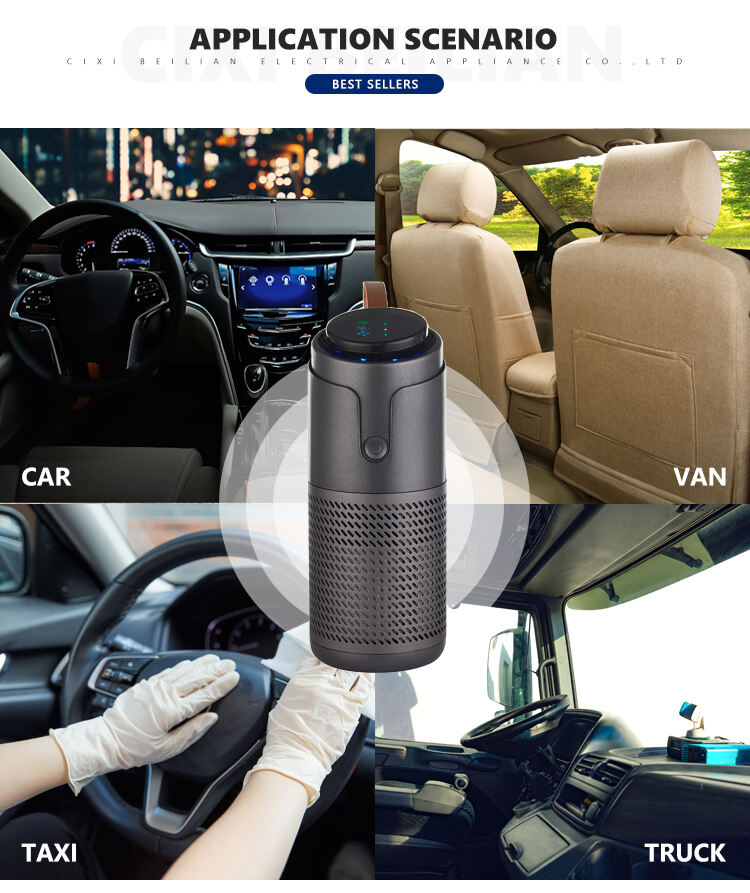 LOW Price Cheap 4 Stages Filtration Hepa Filter Air Cleaner Professional Mini Usb Smart Portable Car Air Purifier factory