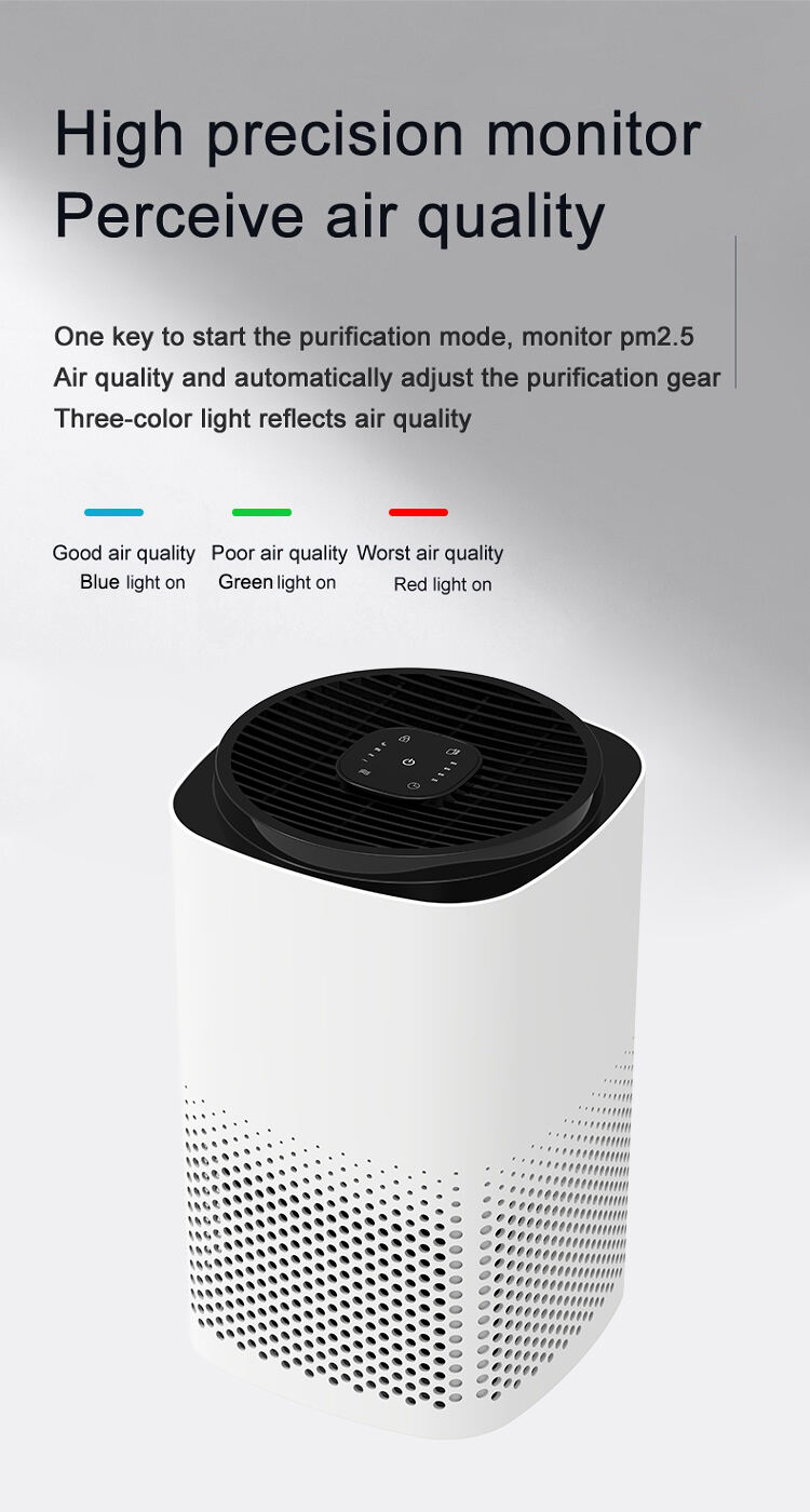 New Arrival Desktop Smart Home Air Cleaning Air Cleaner Mini Mobile Uv H14 Hepa Filter Air Purifier Portable factory
