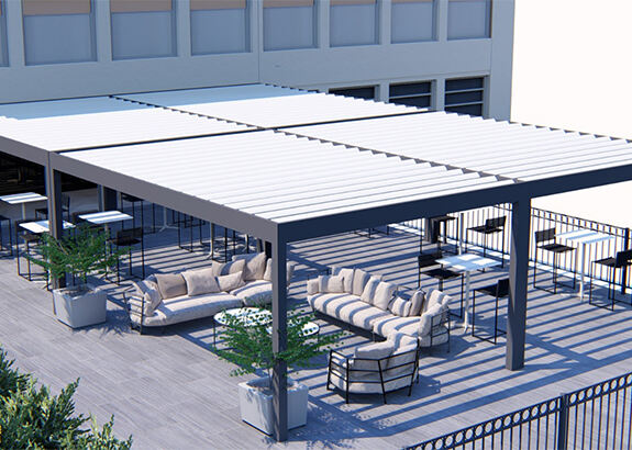 Aluminium louvre pergola: ecological, intelligent and comfortable future lifestyle