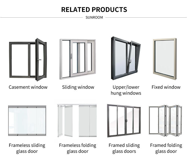 Heat Insulating Garden Sunrooms Glass Houses Aluminium Custom Standing Sunroom 4 Seasons Sunroom details