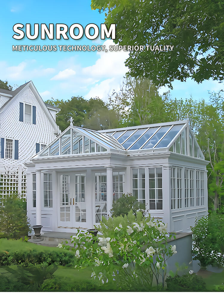 Heat Insulating Garden Sunrooms Glass Houses Aluminium Custom Standing Sunroom 4 Seasons Sunroom manufacture