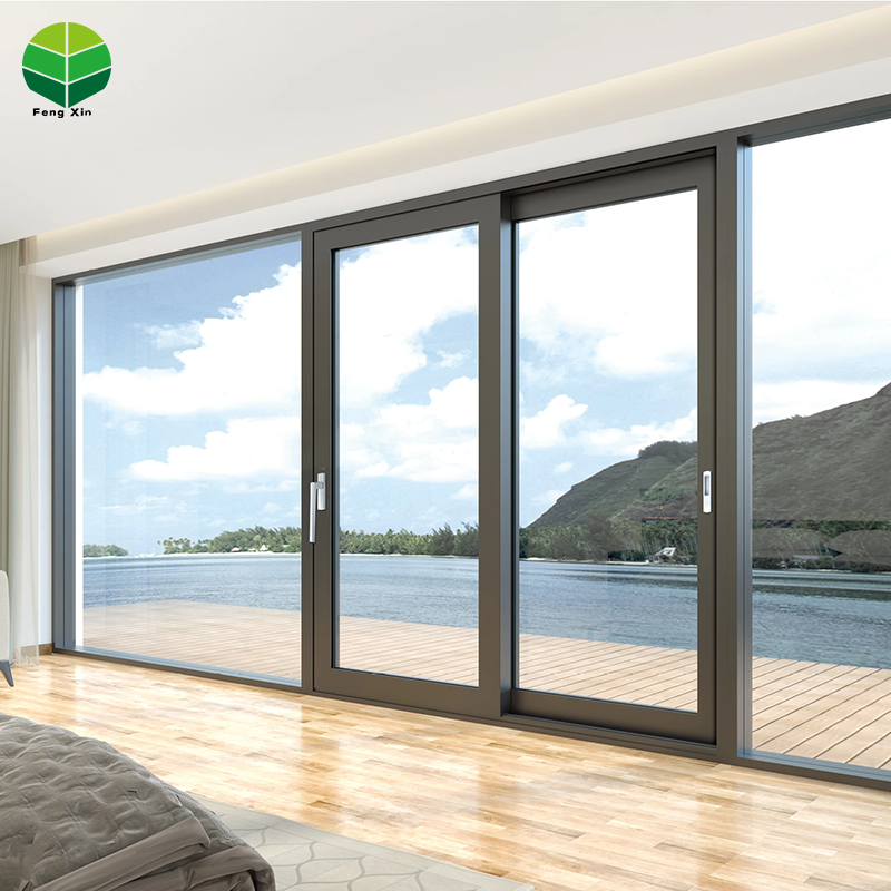 House exterior thermal break aluminium profiles glass pocket sliding door heavy duty patio sliding doors