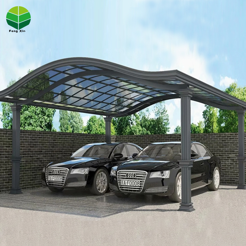 Outdoor patio covering aluminum awning carport polycarbonate canopy roof aluminium single carport pc sheet roof