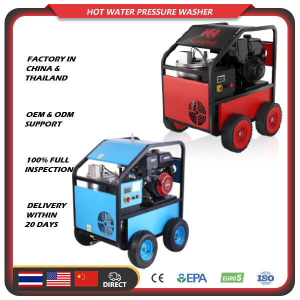 Deep clean your surfaces with ease using a heated pressure washer!