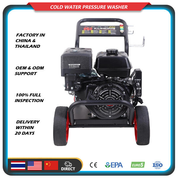 Experience a deep clean like never before with a gas high pressure washer