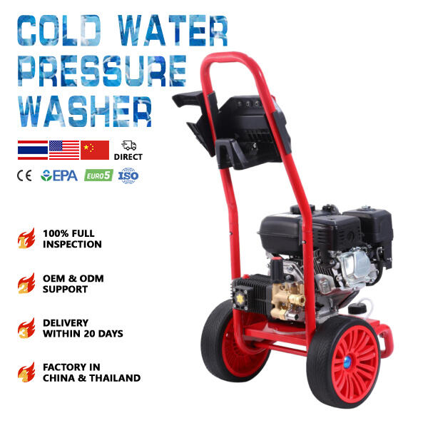 Get industrial-grade cleaning with petrol engine pressure washer