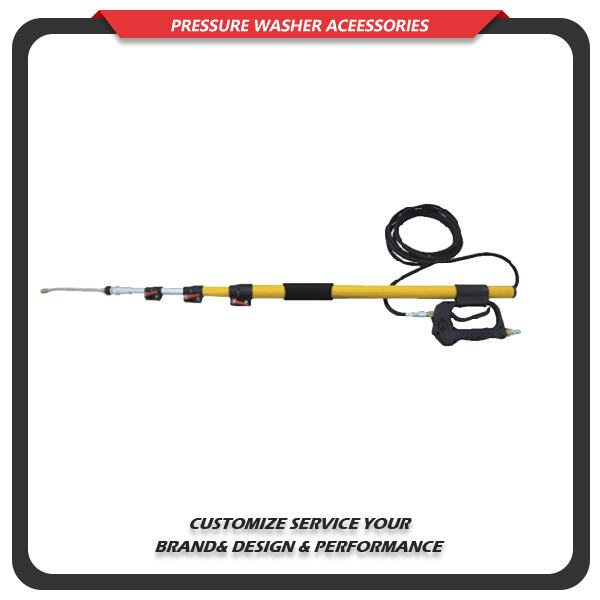 Get the job done faster with a pressure washer telescoping wand that extends up to 24 feet.