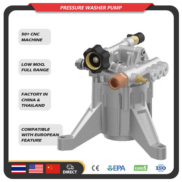 Efficient and reliable 2400 psi pressure washer pump for commercial and residential use