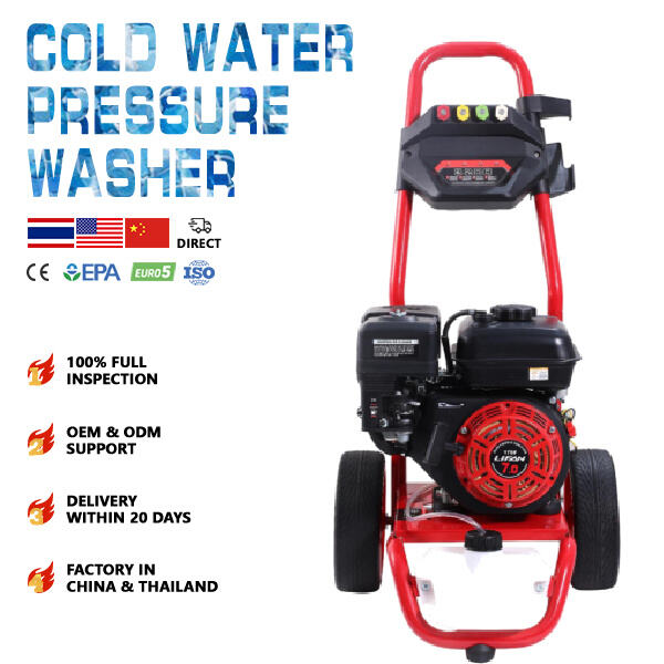 Tackle tough outdoor cleaning tasks with a reliable gasoline high pressure washer