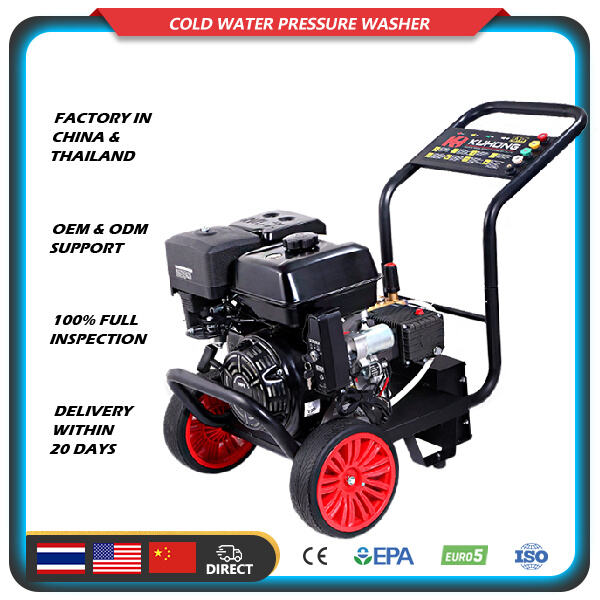Save time and effort with a powerful gas high pressure washer