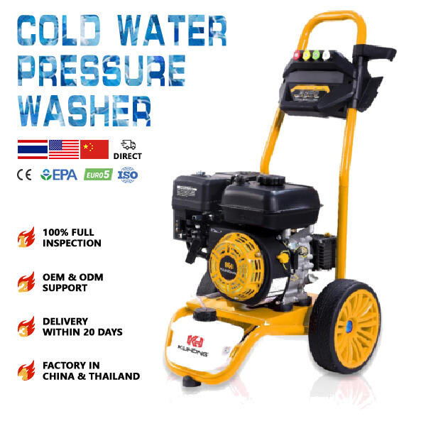Superior cleaning results with gasoline pressure washer for heavy-duty jobs