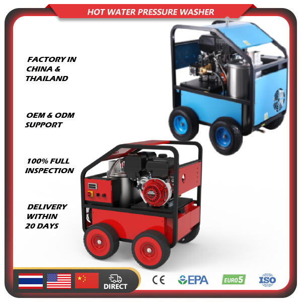 Experience the ultimate cleaning power with a heated pressure washer.