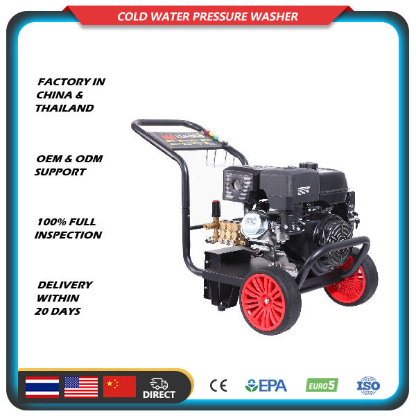 Revitalize your outdoor surfaces with a gas high pressure washer