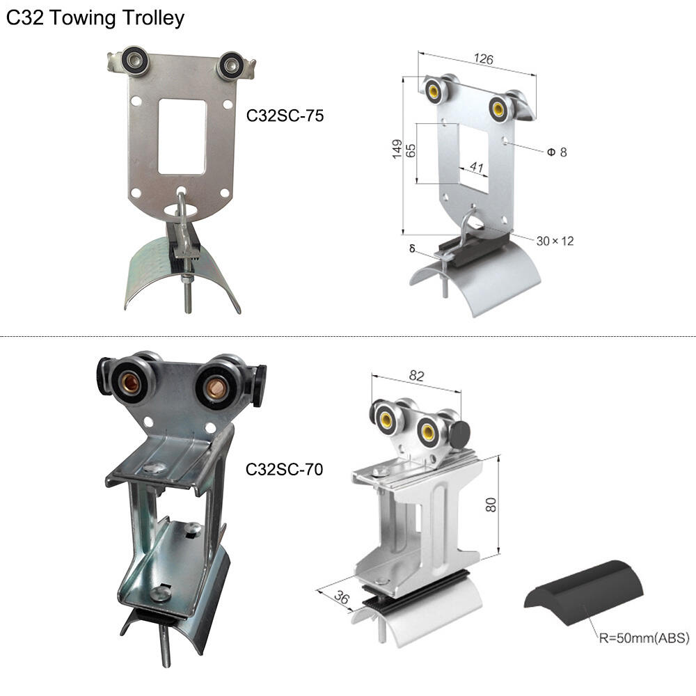 C32 C-Track End Trolley Festoon Flat Cable System manufacture