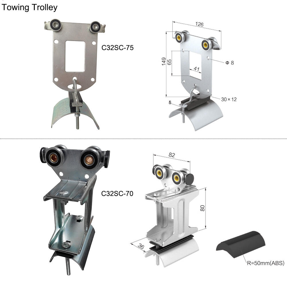 C32 C Track Towing Trolleys Festoon Flat Cable System details