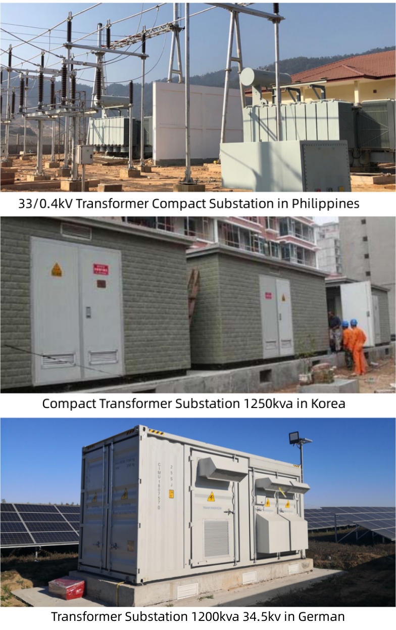 Compact substation transformers