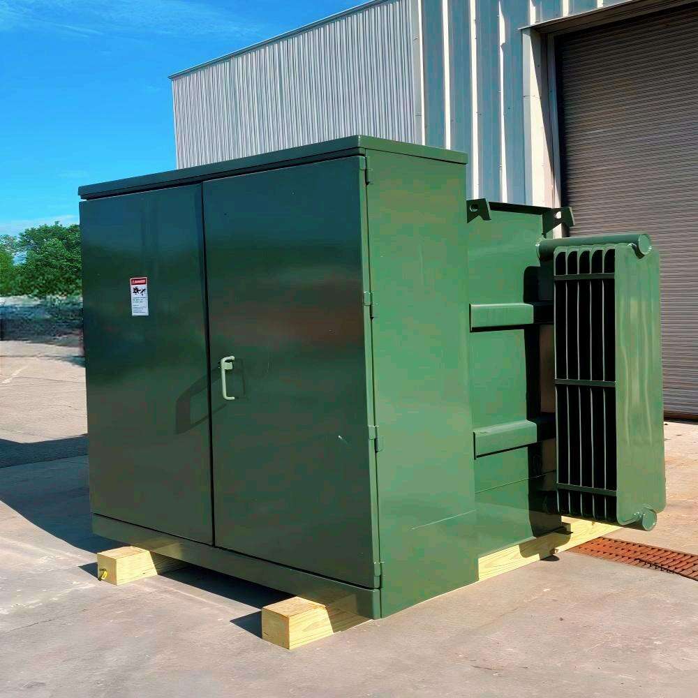 محولات ثلاثية الطور مثبتة على قاعدة لاستقرار الشبكة وتوفير طاقة نظيفة