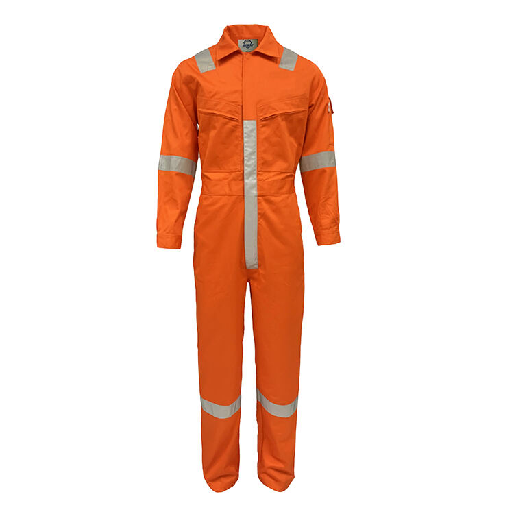 Roupas de trabalho personalizadas de fábrica NFPA 2112 EN 11612 Algodão à prova de fogo FRC Macacões retardadores de fogo para homens