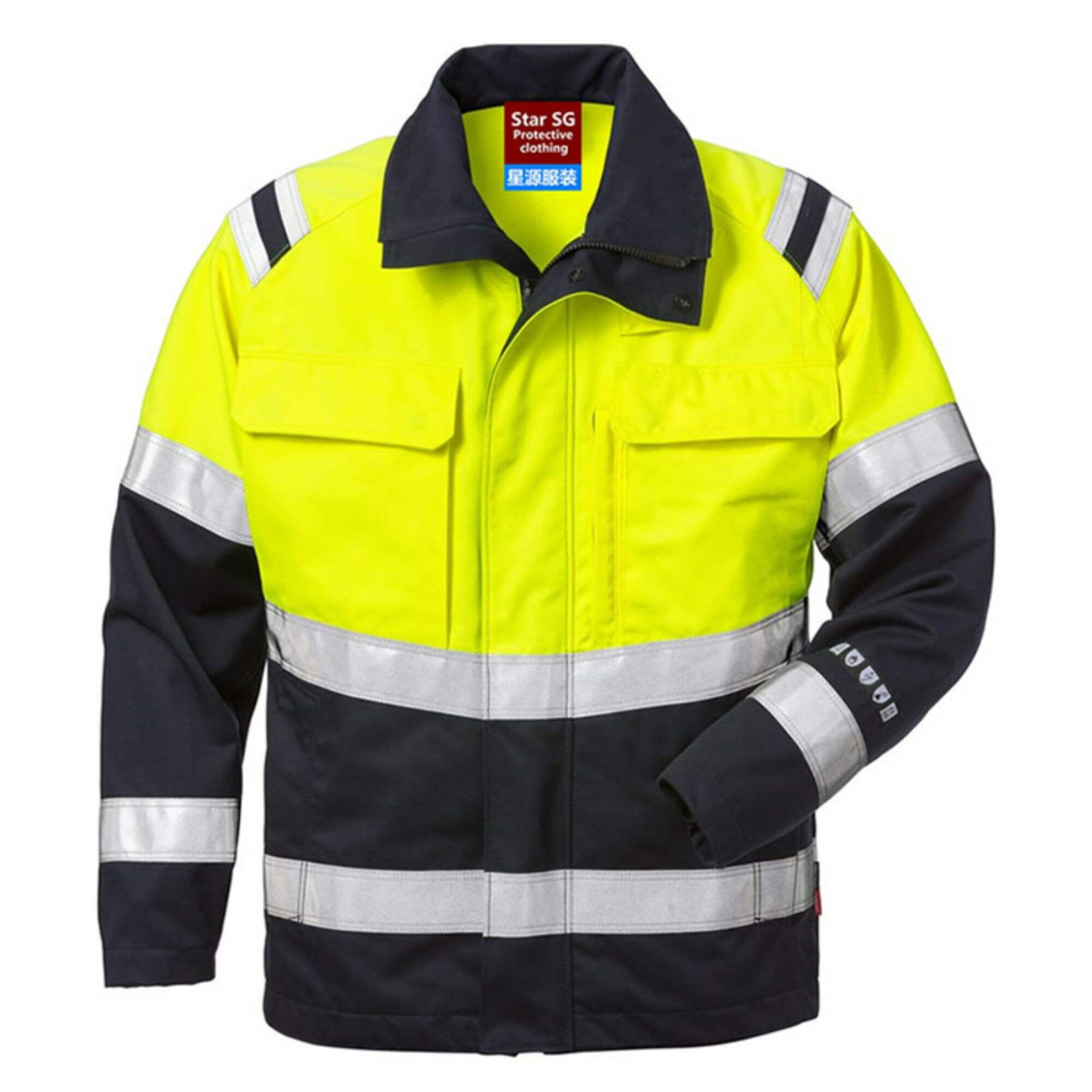 Hot Sale Cotton/Polyester Vented Construction Workwear Hi Vis Reflective Durable Jacket