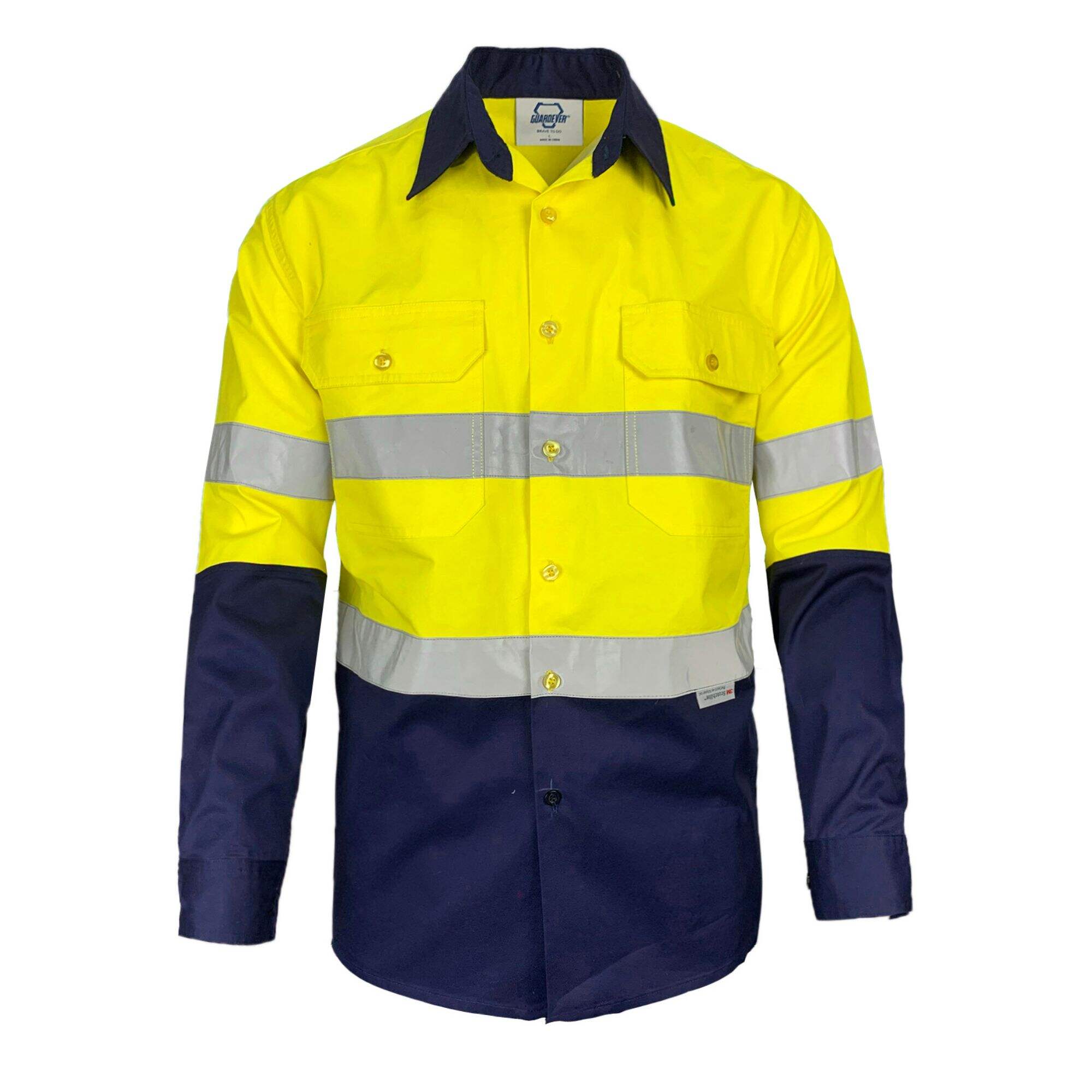 Wholesale Safety Custom Long Sleeve Shirt Traffic Railway Cotton/Polyester workwear