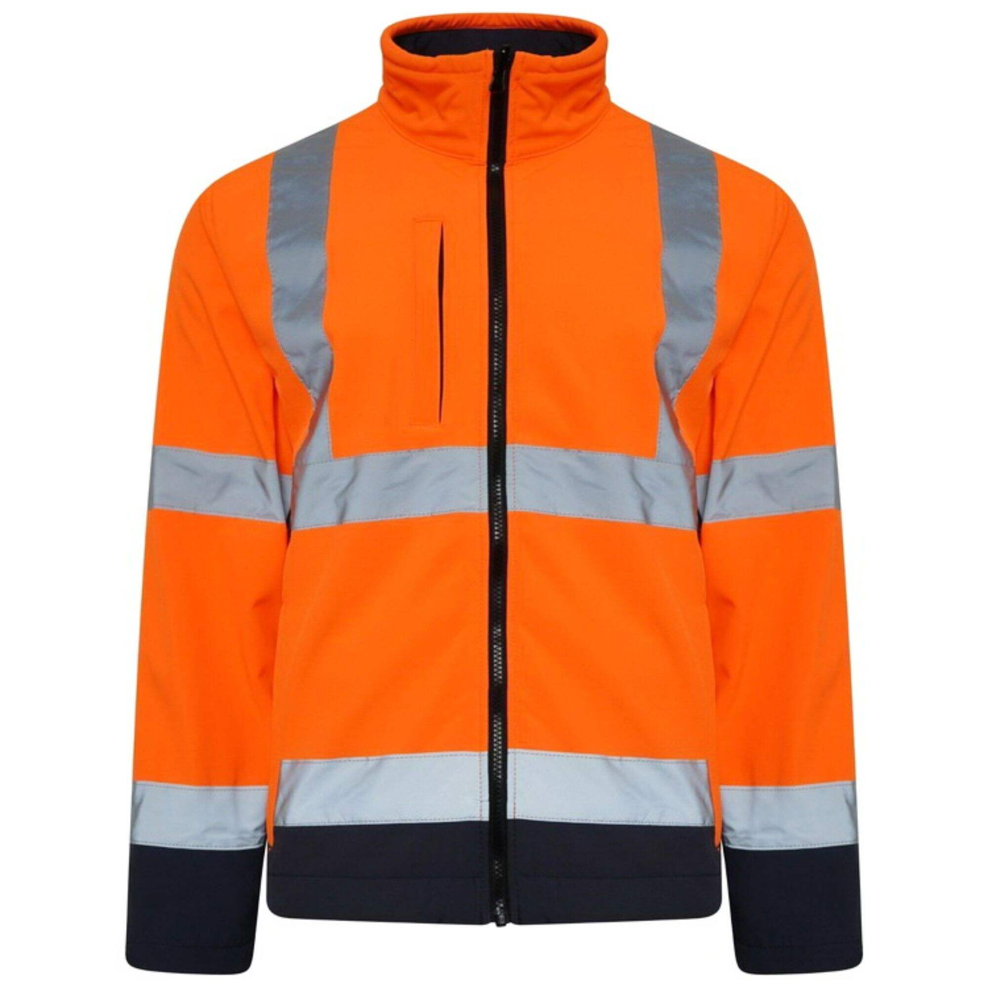 Factory  Supply Hot Sale Softshell  Jacket Hi Vis  Reflective Safety Workwear With A Zipper On The Chest