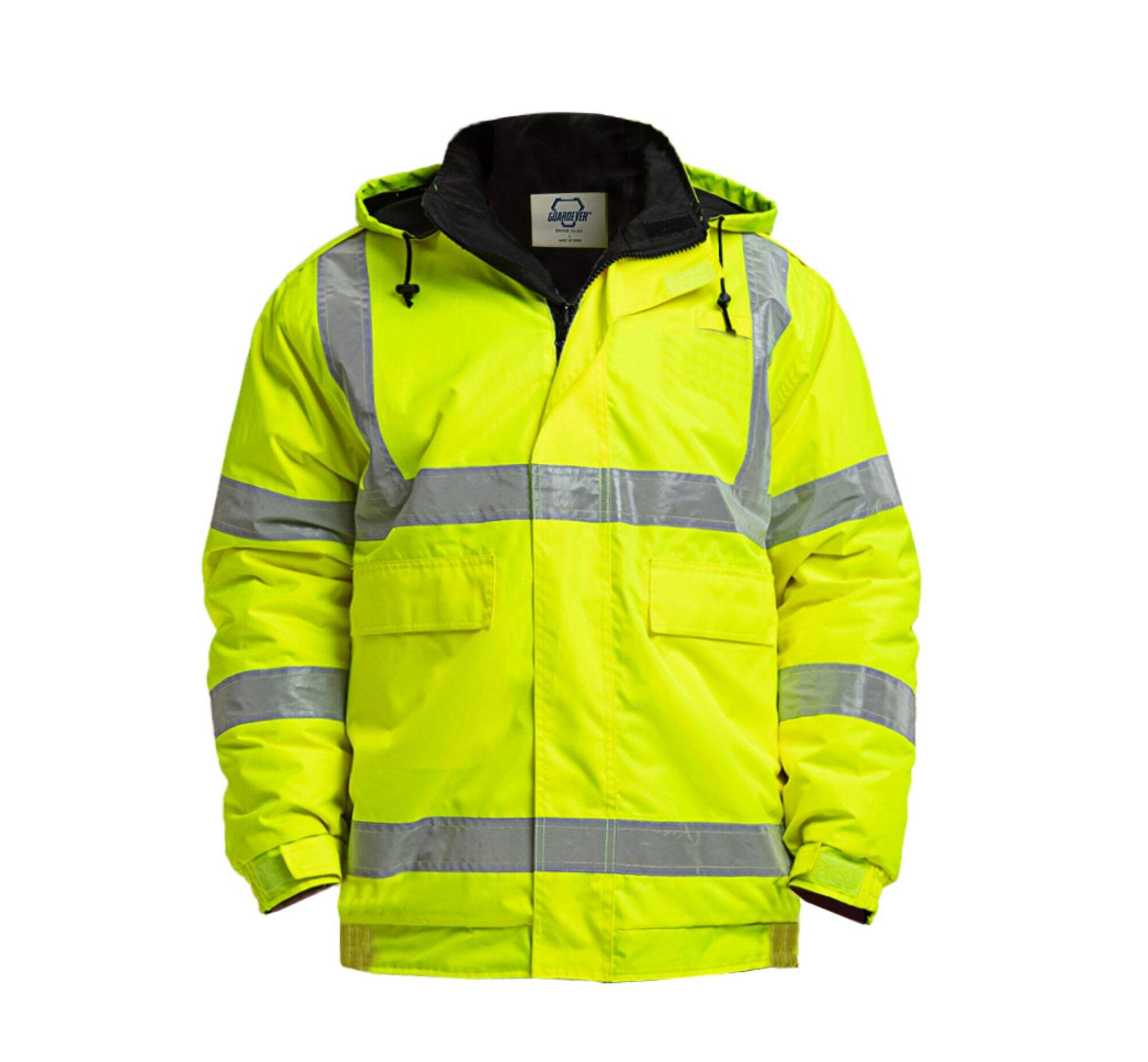 Factory Supply Thickened Safety Workwear Thermal Reflective Hi Vis Jacket