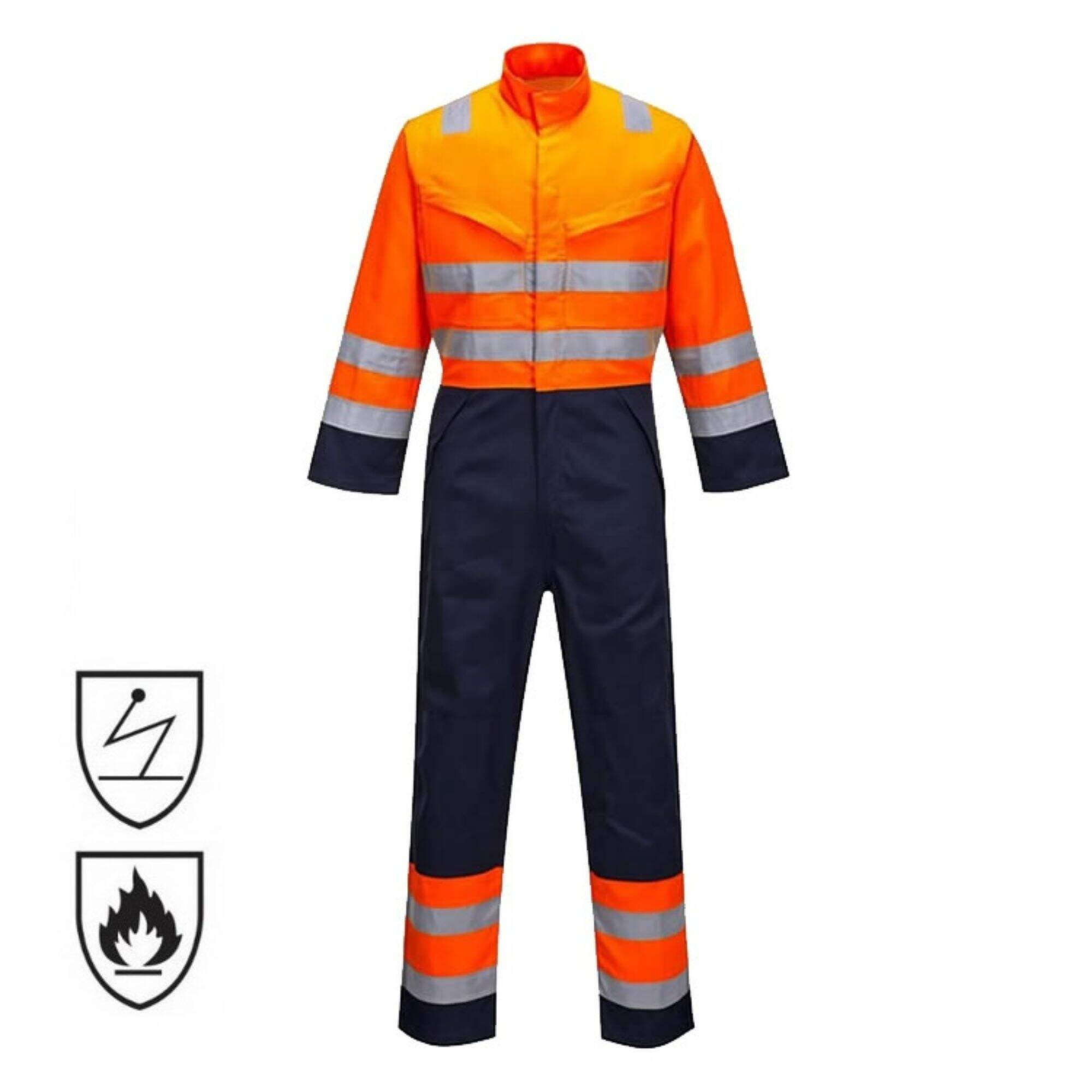 Industrial Firefighter Hi Vis Reflective Clothes  Fire Resistant Safety Tailored Coveralls