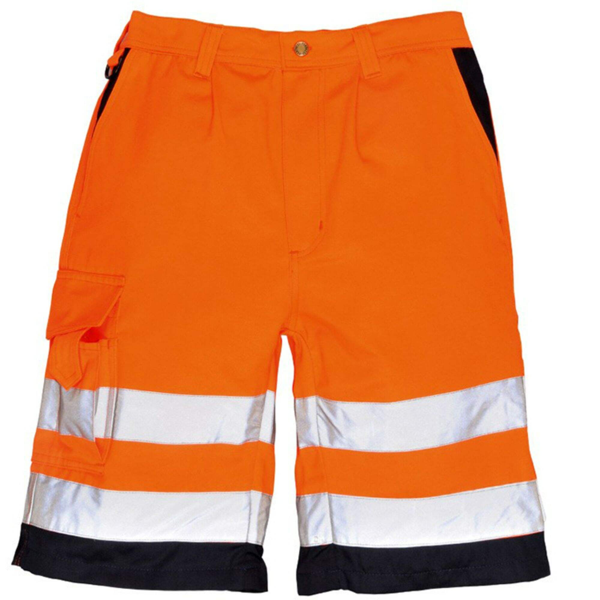 Industrial Custom Hi Vis Reflective Short Pants Safety Trousers With Pockets On The Side 