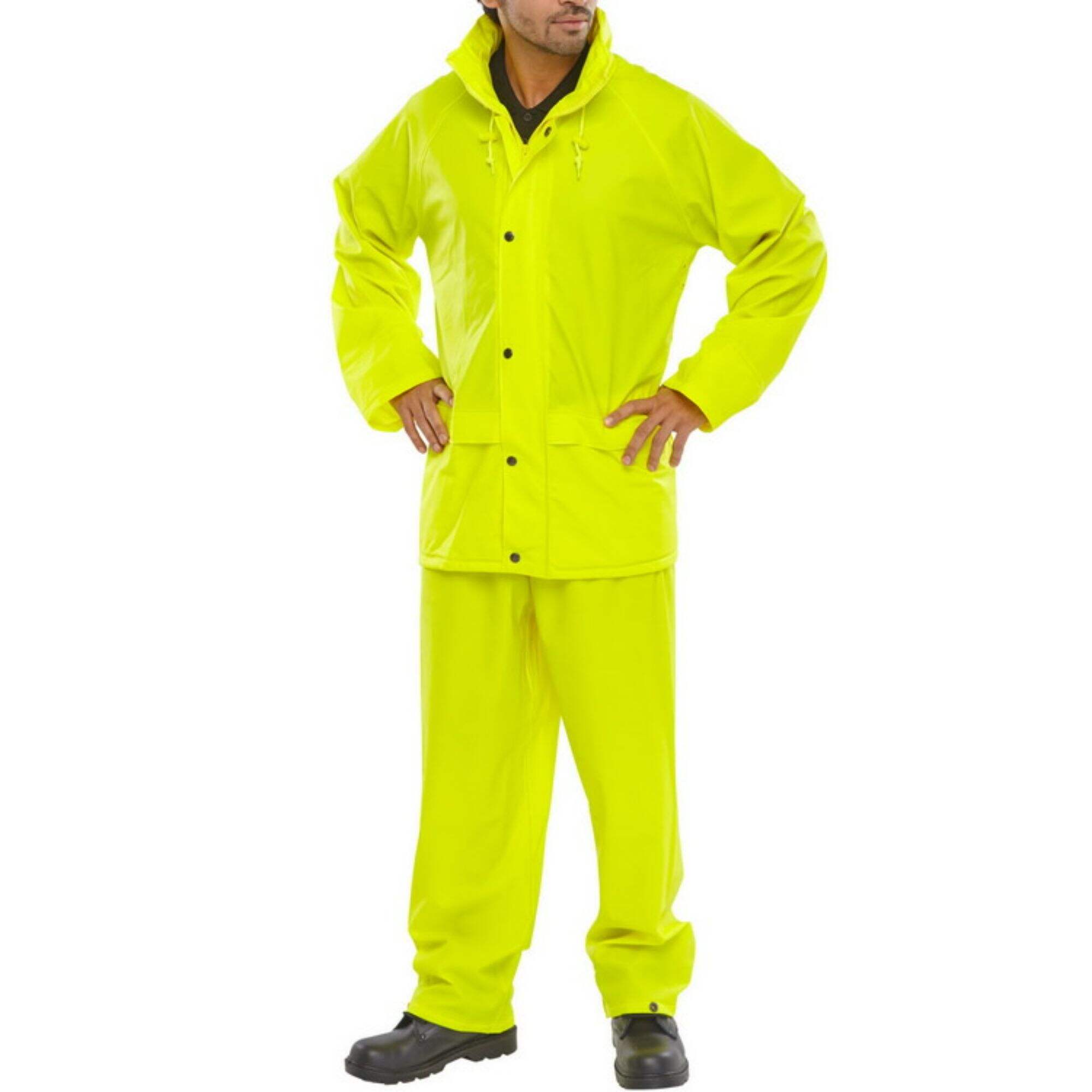 Factory Supply Hi Vis Reflective Waterproof Raincoat Construction Safety Work Suit