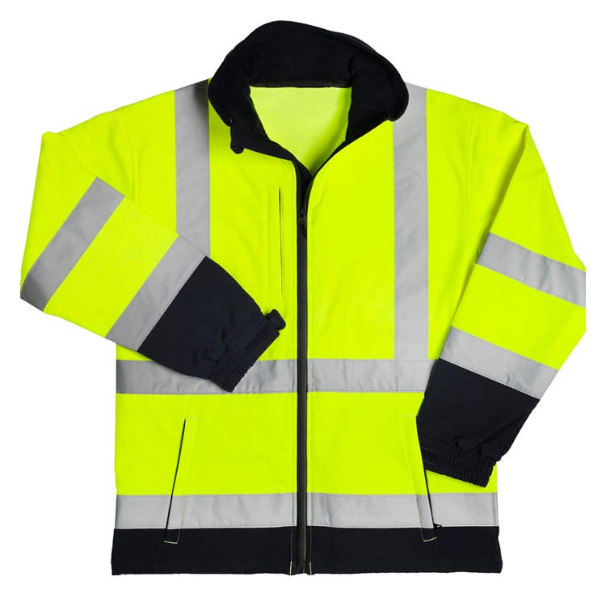 Industrial Polyester Warm Thermal Hi Vis Waterproof Softshell Jacket Traffic Mining  Workwear Uniform