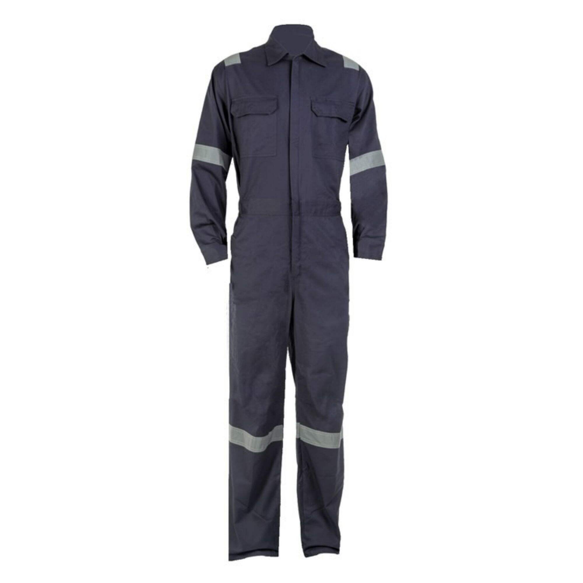 Factory Reflective Coverall With Two Pockets On The Chest Durable Industrail  Waterproof Polyester/Cotton Tear-resistant Overall