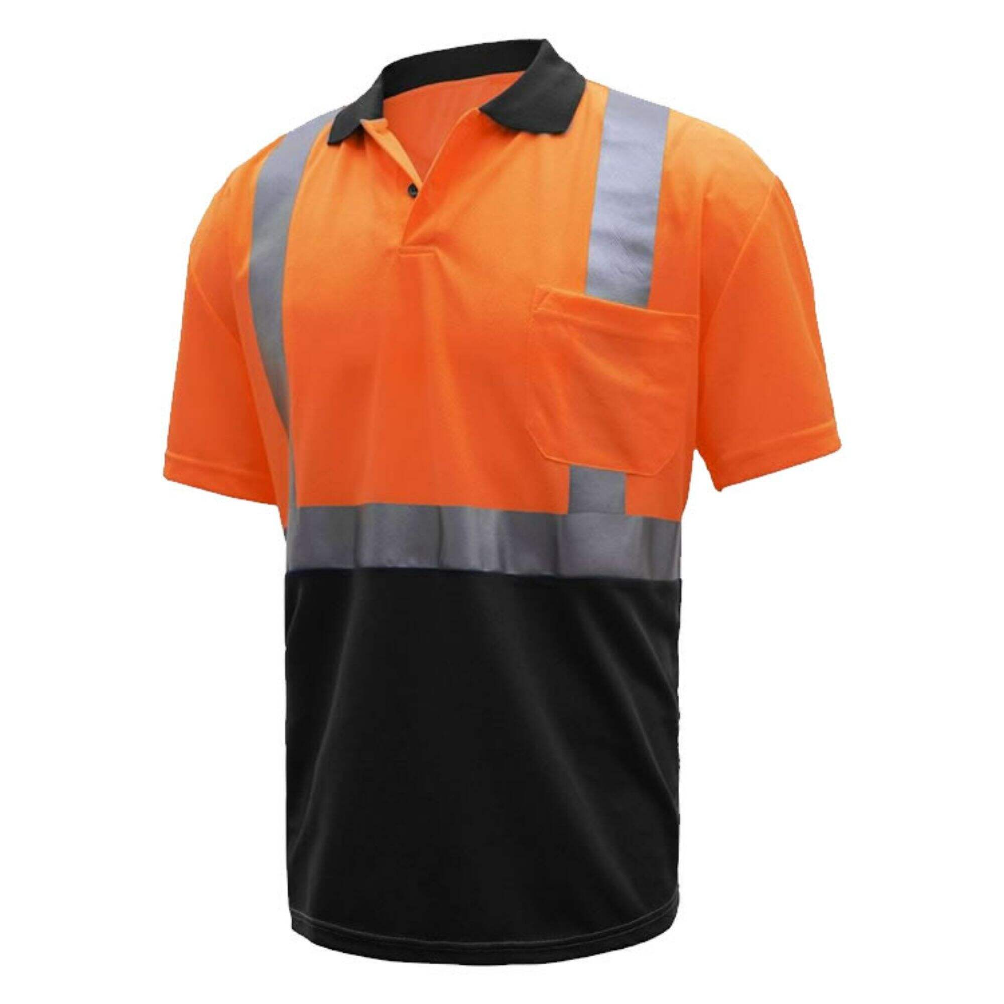 Wholesale Hi Vis Vintage Polo Shirt Reflective Safety Waterproof Clothes With Pockets On The Chest