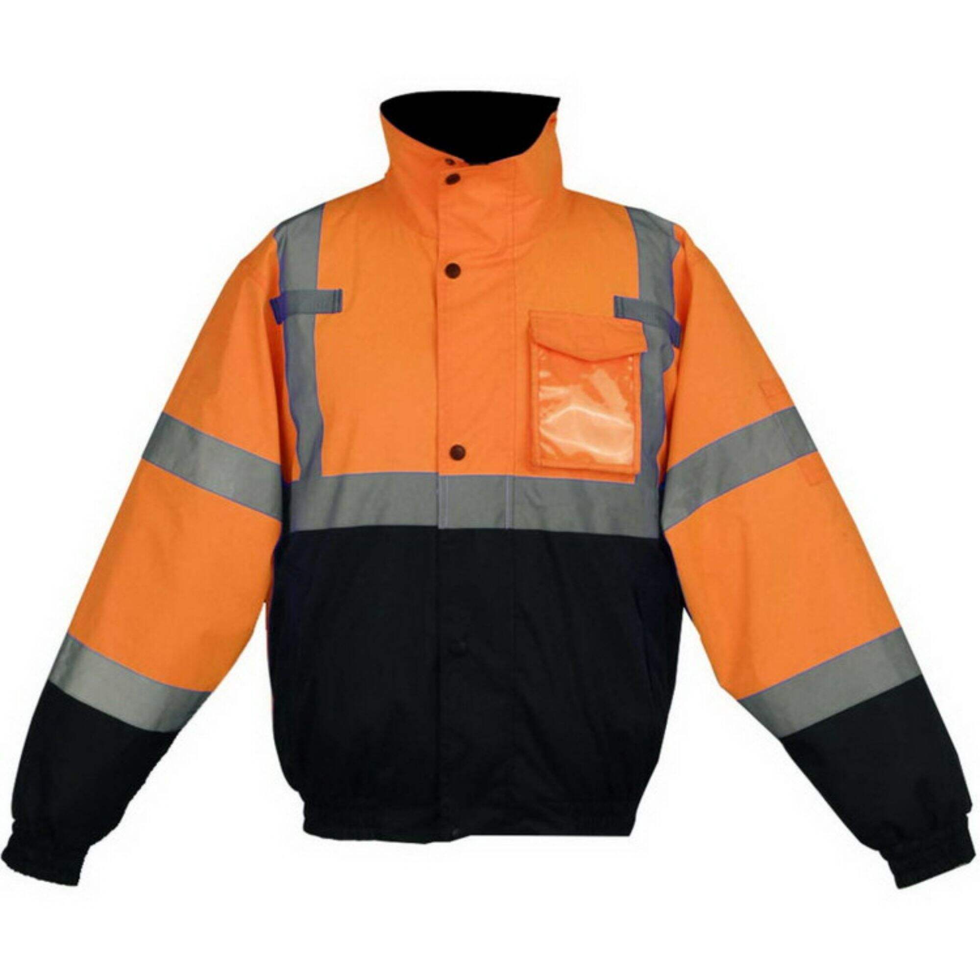 Hot Sale Custom Color Hi Vis Insulated Winter Waterproof Construction Reflective Safety Bomber Jacket