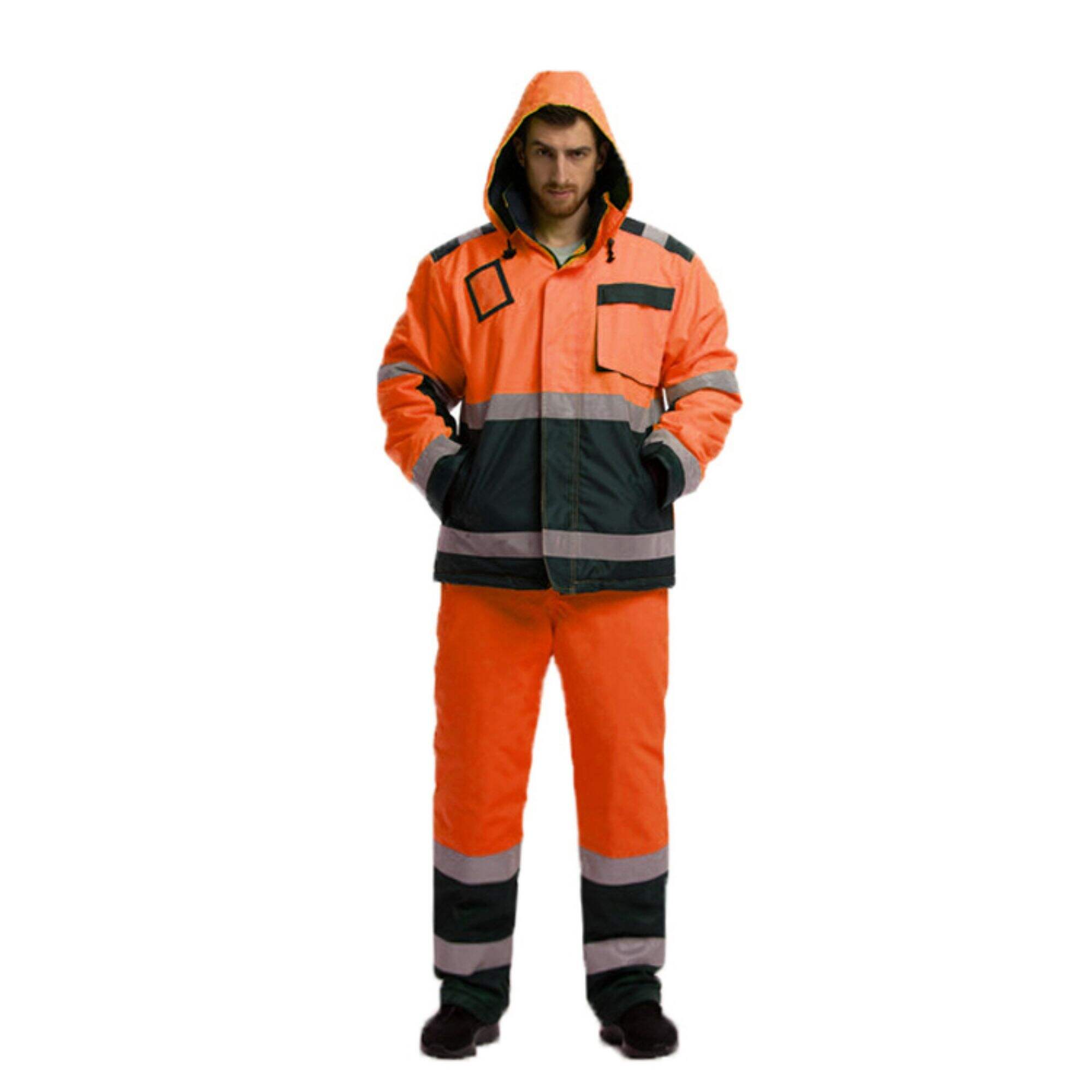 Industrial Hi Vis Reflective Windproof Waterproof  Pullover Railway Road Traffic Mining Safety Work   Jacket