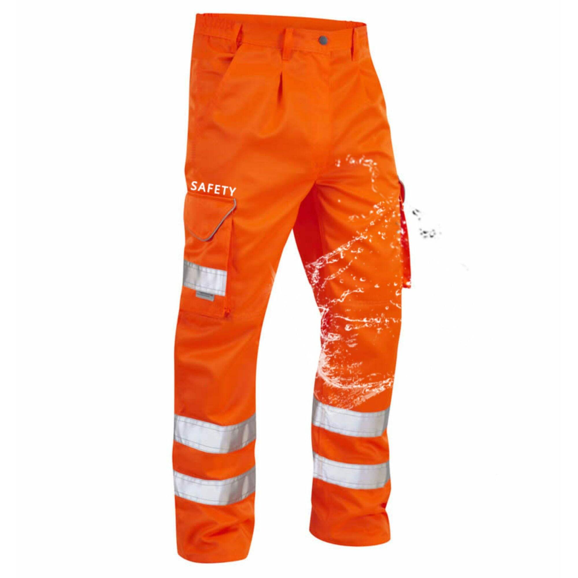 Factory Supply Waterproof Traffic Railway Road Pants Hi Vis Reflective  Trousers With Pockets On The Side