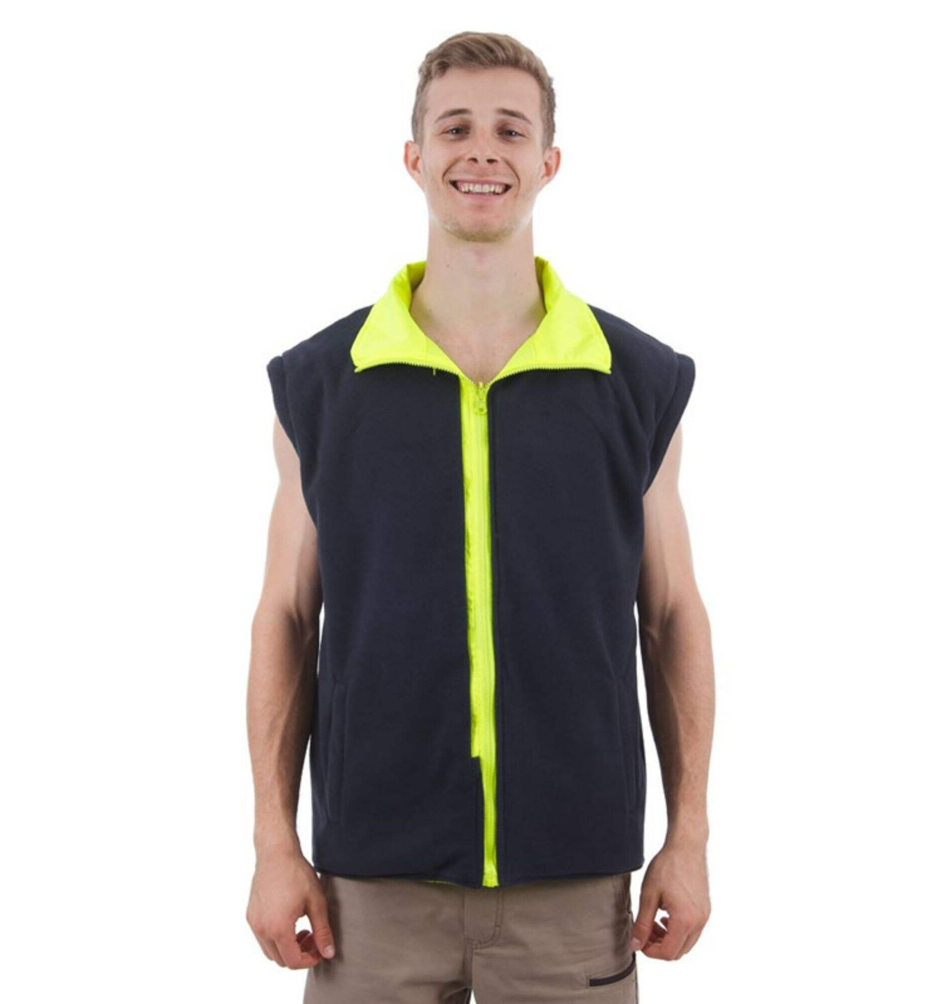 Wholesale Factory Supply  Hi Vis Fleece Lined Reflective Safety  Sleeves Jacket 