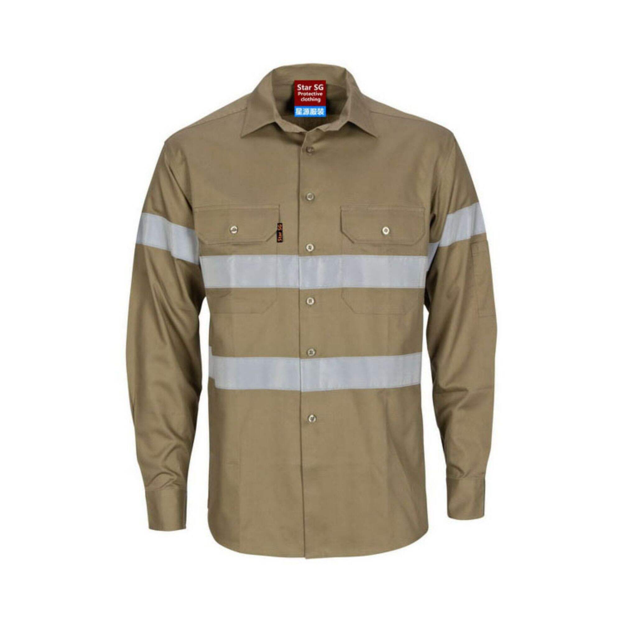 Factory Supply Hi Vis Reflective Suit Vented Safety  Custom Workwear Shirt