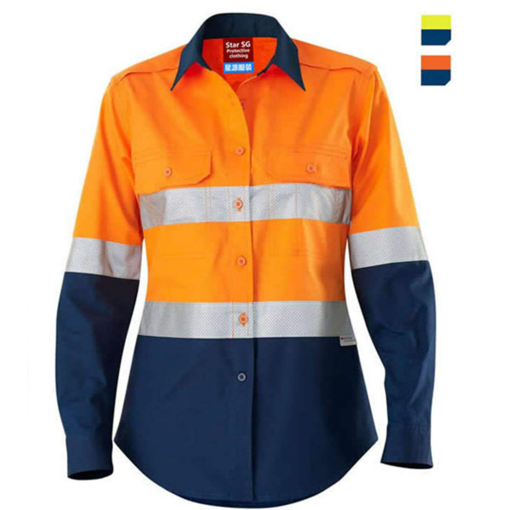 Industrial Safety Wholesale Hi Vis Clothes Windproof Tear-resistant Anti-arc Traffic Railway Shirt 