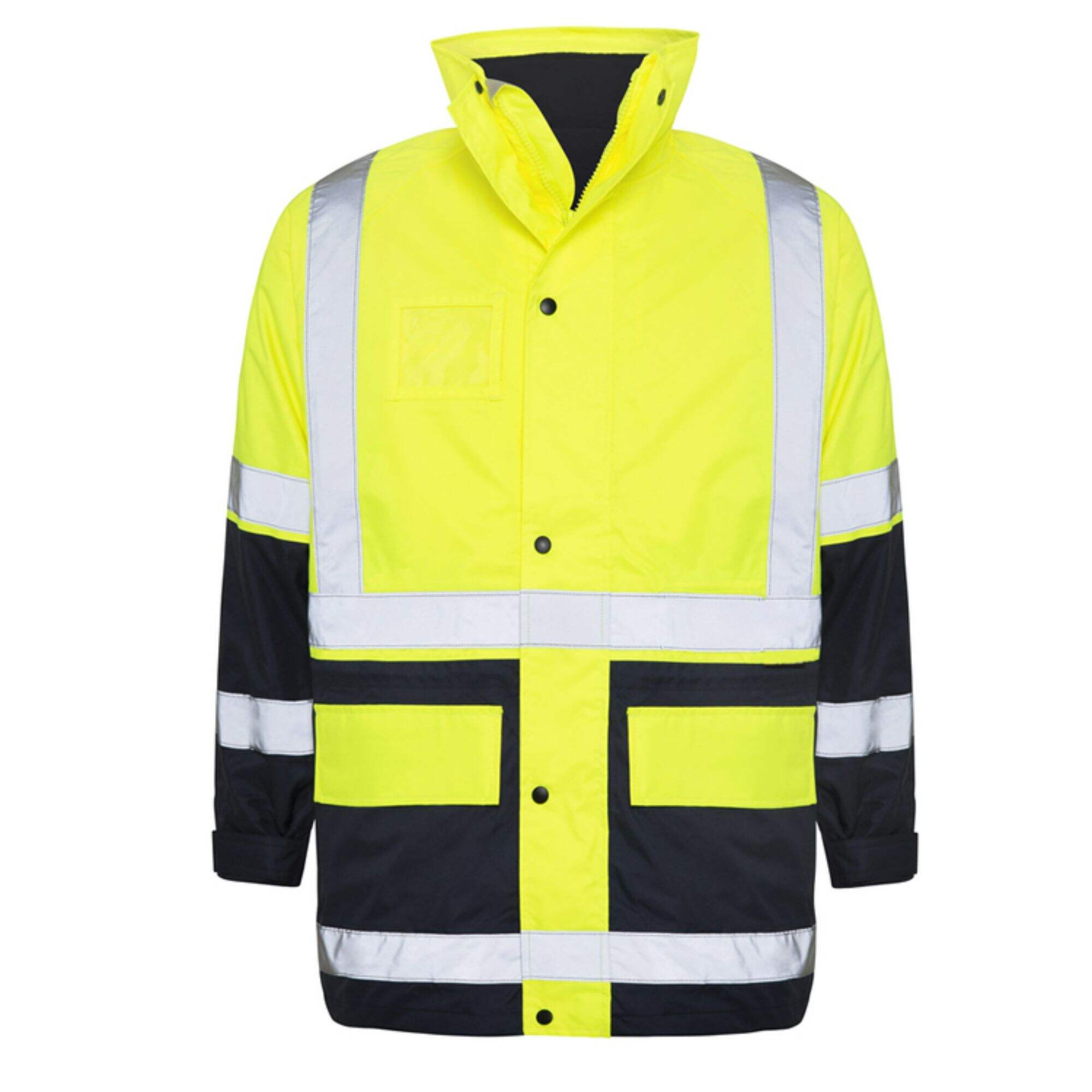 Industrial Fluorescent Waterproof Windproof Winter Thermal  Safety Jacket Hi Vis Reflective Long Sleeve Workwear